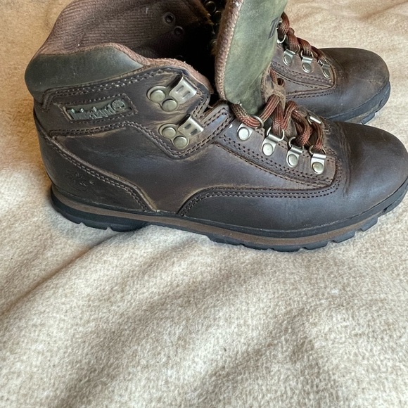 Timberland Women's Euro Hiker 95310 Brown Leather Ankle Hiking Boots Size 9M - Picture 6 of 10